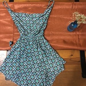 Floral tie back romper